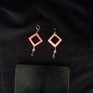 Beautiful shell and glass earrings